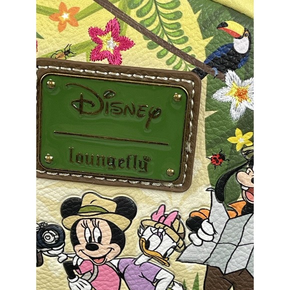 Loungefly Disney Mickey & Friends Jungle Mini Backpack Glow In The Dark Bag NEW! - Picture 2 of 16